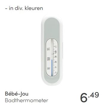 Aanbiedingen Bébé-jou badthermometer - Bebe-jou - Geldig van 28/02/2021 tot 06/03/2021 bij Baby & Tiener Megastore