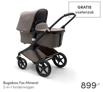 Aanbiedingen Bugaboo fox mineral 2-in-1 kinderwagen - Bugaboo - Geldig van 28/02/2021 tot 06/03/2021 bij Baby & Tiener Megastore