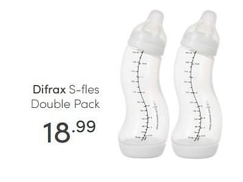 Aanbiedingen Difrax s-fles double pack - Difrax - Geldig van 28/02/2021 tot 06/03/2021 bij Baby & Tiener Megastore