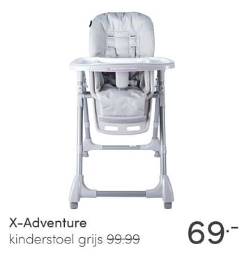 Aanbiedingen X-adventure kinderstoel grijs - Xadventure - Geldig van 28/02/2021 tot 06/03/2021 bij Baby & Tiener Megastore
