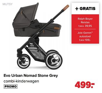 Aanbiedingen Evo urban nomad stone grey combi-kinderwagen - Mutsy - Geldig van 01/03/2021 tot 20/03/2021 bij Baby-Dump