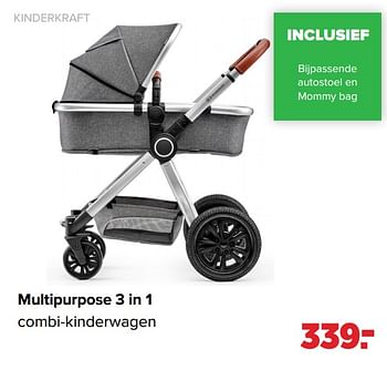 Aanbiedingen Multipurpose 3 in 1 combi-kinderwagen - Kinderkraft - Geldig van 01/03/2021 tot 20/03/2021 bij Baby-Dump