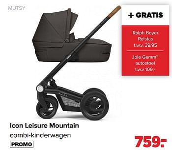 Aanbiedingen Icon leisure mountain combi-kinderwagen - Mutsy - Geldig van 01/03/2021 tot 20/03/2021 bij Baby-Dump