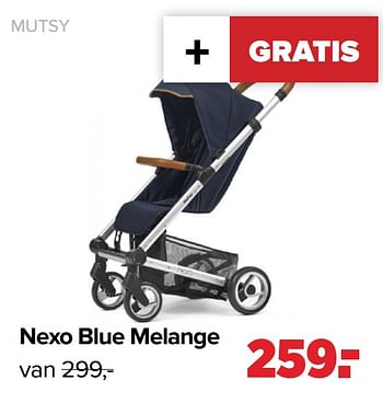 Aanbiedingen Nexo blue melange - Mutsy - Geldig van 01/03/2021 tot 20/03/2021 bij Baby-Dump