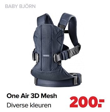 Aanbiedingen One air 3d mesh - BabyBjorn - Geldig van 01/03/2021 tot 20/03/2021 bij Baby-Dump