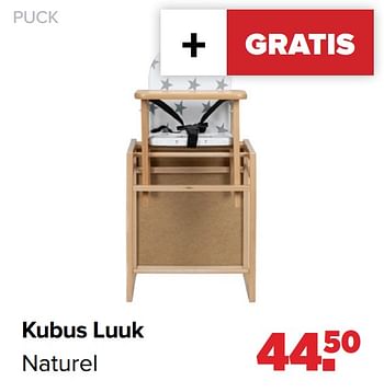 Aanbiedingen Kubus luuk naturel - Puck - Geldig van 01/03/2021 tot 20/03/2021 bij Baby-Dump