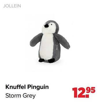 Aanbiedingen Knuffel pinguin storm grey - Jollein - Geldig van 01/03/2021 tot 20/03/2021 bij Baby-Dump