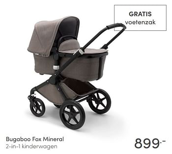 Aanbiedingen Bugaboo fox mineral 2-in-1 kinderwagen - Bugaboo - Geldig van 07/03/2021 tot 13/03/2021 bij Baby & Tiener Megastore
