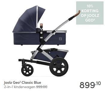 Aanbiedingen Joolz geo2 classic blue 2-in-1 kinderwagen - Joolz - Geldig van 07/03/2021 tot 13/03/2021 bij Baby & Tiener Megastore