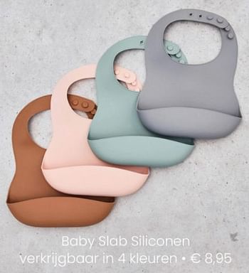 Aanbiedingen Baby slab siliconen verkrijgbaar in 4 kleuren - Jollein - Geldig van 07/03/2021 tot 13/03/2021 bij Baby & Tiener Megastore