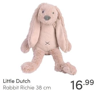 Aanbiedingen Little dutch rabbit richie - Little Dutch - Geldig van 07/03/2021 tot 13/03/2021 bij Baby & Tiener Megastore