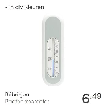 Aanbiedingen Bébé-jou badthermometer - Bebe-jou - Geldig van 07/03/2021 tot 13/03/2021 bij Baby & Tiener Megastore