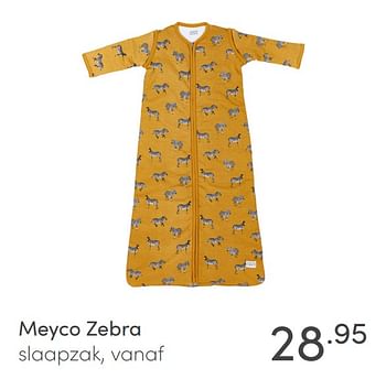 Aanbiedingen Meyco zebra slaapzak - Meyco - Geldig van 07/03/2021 tot 13/03/2021 bij Baby & Tiener Megastore