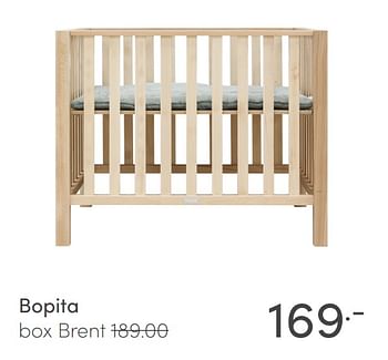 Aanbiedingen Bopita box brent - Bopita - Geldig van 07/03/2021 tot 13/03/2021 bij Baby & Tiener Megastore