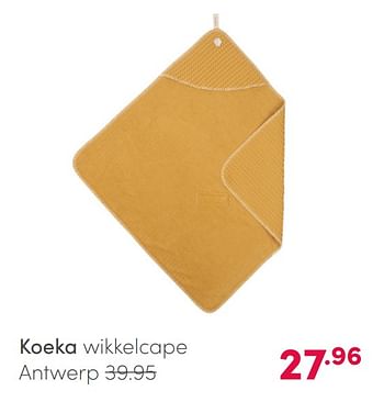 Aanbiedingen Koeka wikkelcape antwerp - Koeka - Geldig van 07/03/2021 tot 13/03/2021 bij Baby & Tiener Megastore