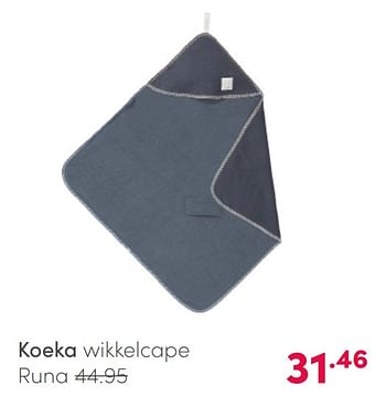 Aanbiedingen Koeka wikkelcape runa - Koeka - Geldig van 07/03/2021 tot 13/03/2021 bij Baby & Tiener Megastore