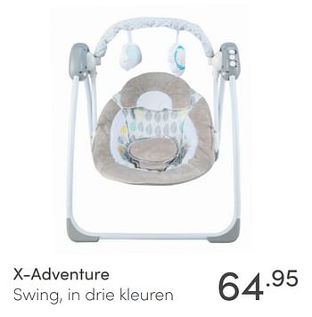 Aanbiedingen X-adventure swing, in drie kleuren - Xadventure - Geldig van 07/03/2021 tot 13/03/2021 bij Baby & Tiener Megastore