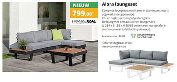 Aanbiedingen Alora loungeset - Huismerk - Exterioo - Geldig van 01/02/2021 tot 30/09/2021 bij Exterioo