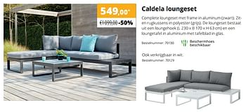 Aanbiedingen Caldela loungeset - Huismerk - Exterioo - Geldig van 01/02/2021 tot 30/09/2021 bij Exterioo