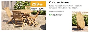 Aanbiedingen Christine tuinset - Huismerk - Exterioo - Geldig van 01/02/2021 tot 30/09/2021 bij Exterioo