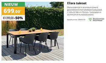Aanbiedingen Ellara tuinset - Huismerk - Exterioo - Geldig van 01/02/2021 tot 30/09/2021 bij Exterioo