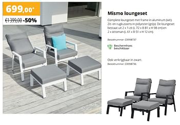 Aanbiedingen Mismo loungeset - Huismerk - Exterioo - Geldig van 01/02/2021 tot 30/09/2021 bij Exterioo