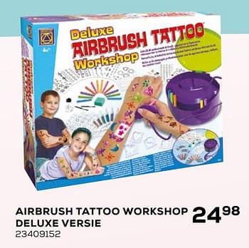 Aanbiedingen Airbrush tattoo workshop deluxe versie - Creative - Geldig van 16/03/2021 tot 20/04/2021 bij Supra Bazar