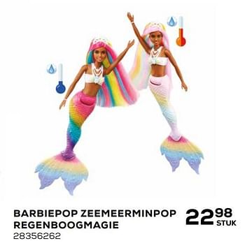 Aanbiedingen Barbiepop zeemeerminpop regenboogmagie - Mattel - Geldig van 16/03/2021 tot 20/04/2021 bij Supra Bazar