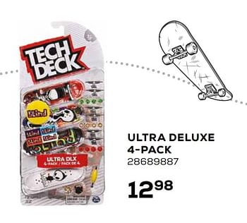 Aanbiedingen Ultra deluxe 4-pack - Tech Deck - Geldig van 16/03/2021 tot 20/04/2021 bij Supra Bazar