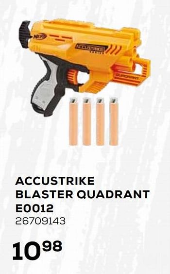 Aanbiedingen Accustrike blaster quadrant e0012 - Hasbro - Geldig van 16/03/2021 tot 20/04/2021 bij Supra Bazar