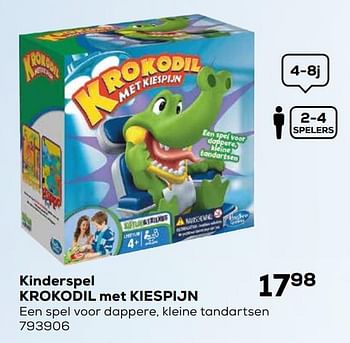 Aanbiedingen Kinderspel krokodil met kiespijn - Hasbro - Geldig van 16/03/2021 tot 20/04/2021 bij Supra Bazar