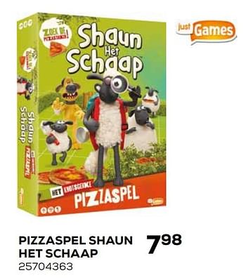 Aanbiedingen Pizzaspel shaun het schaap - Just Games - Geldig van 16/03/2021 tot 20/04/2021 bij Supra Bazar