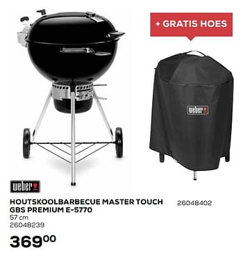 Aanbiedingen Houtskoolbarbecue master touch gbs premium e-5770 - Weber - Geldig van 16/03/2021 tot 20/04/2021 bij Supra Bazar