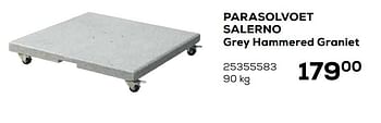 Aanbiedingen Parasolvoet salerno grey hammered graniet - Platinum Casual Living - Geldig van 16/03/2021 tot 20/04/2021 bij Supra Bazar