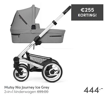 Aanbiedingen Mutsy nio journey ice grey 2-in-1 kinderwagen - Mutsy - Geldig van 14/03/2021 tot 20/03/2021 bij Baby & Tiener Megastore