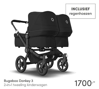 Aanbiedingen Bugaboo donkey 3 2-in-1 tweeling kinderwagen - Bugaboo - Geldig van 14/03/2021 tot 20/03/2021 bij Baby & Tiener Megastore