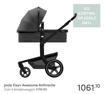 Aanbiedingen Joolz day+ awesome anthracite .10 2-in-1 kinderwagen - Joolz - Geldig van 14/03/2021 tot 20/03/2021 bij Baby & Tiener Megastore