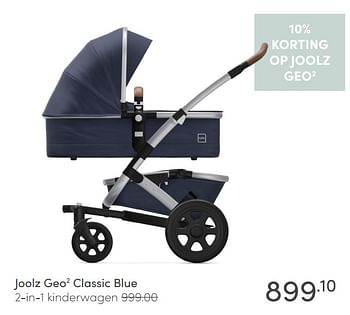 Aanbiedingen Oolz geo2 classic blue 2-in-1 kinderwagen - Joolz - Geldig van 14/03/2021 tot 20/03/2021 bij Baby & Tiener Megastore