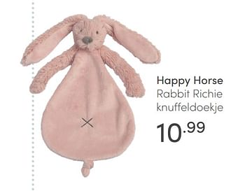 Aanbiedingen Happy horse rabbit richie knuffeldoekje - Happy Horse - Geldig van 14/03/2021 tot 20/03/2021 bij Baby & Tiener Megastore