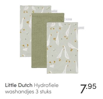 Aanbiedingen Little dutch hydrofiele washandjes - Little Dutch - Geldig van 14/03/2021 tot 20/03/2021 bij Baby & Tiener Megastore