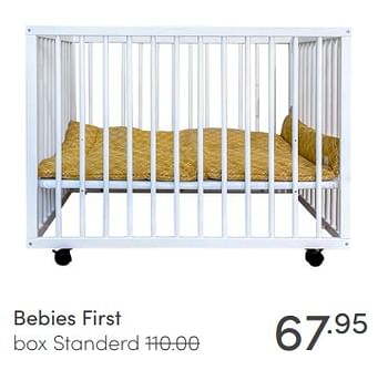Aanbiedingen Bebies first box standerd - bebiesfirst - Geldig van 14/03/2021 tot 20/03/2021 bij Baby & Tiener Megastore