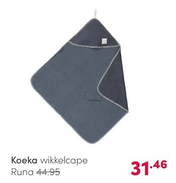 Aanbiedingen Koeka wikkelcape runa - Koeka - Geldig van 14/03/2021 tot 20/03/2021 bij Baby & Tiener Megastore