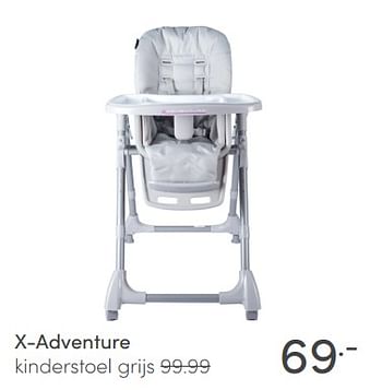 Aanbiedingen X-adventure kinderstoel grijs - Xadventure - Geldig van 14/03/2021 tot 20/03/2021 bij Baby & Tiener Megastore