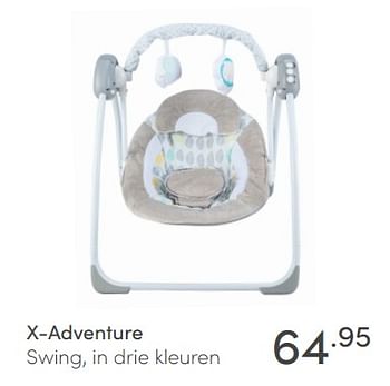 Aanbiedingen X-adventure swing, in drie kleuren - Xadventure - Geldig van 14/03/2021 tot 20/03/2021 bij Baby & Tiener Megastore