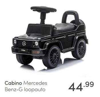 Aanbiedingen Cabino mercedes benz-g loopauto - Cabino - Geldig van 14/03/2021 tot 20/03/2021 bij Baby & Tiener Megastore