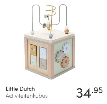 Aanbiedingen Little dutch activiteitenkubus - Little Dutch - Geldig van 14/03/2021 tot 20/03/2021 bij Baby & Tiener Megastore