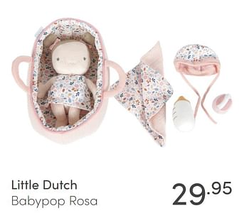Aanbiedingen Little dutch babypop rosa - Little Dutch - Geldig van 14/03/2021 tot 20/03/2021 bij Baby & Tiener Megastore