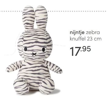 Aanbiedingen Nijntje zebra knuffel - Nijntje - Geldig van 14/03/2021 tot 20/03/2021 bij Baby & Tiener Megastore