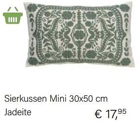 Aanbiedingen Sierkussen mini 30x50 cm jadeite - Huismerk - Multi Bazar - Geldig van 14/03/2021 tot 31/05/2021 bij Multi Bazar