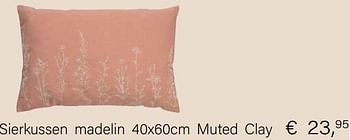 Aanbiedingen Sierkussen madelin 40x60cm muted clay - Huismerk - Multi Bazar - Geldig van 14/03/2021 tot 31/05/2021 bij Multi Bazar
